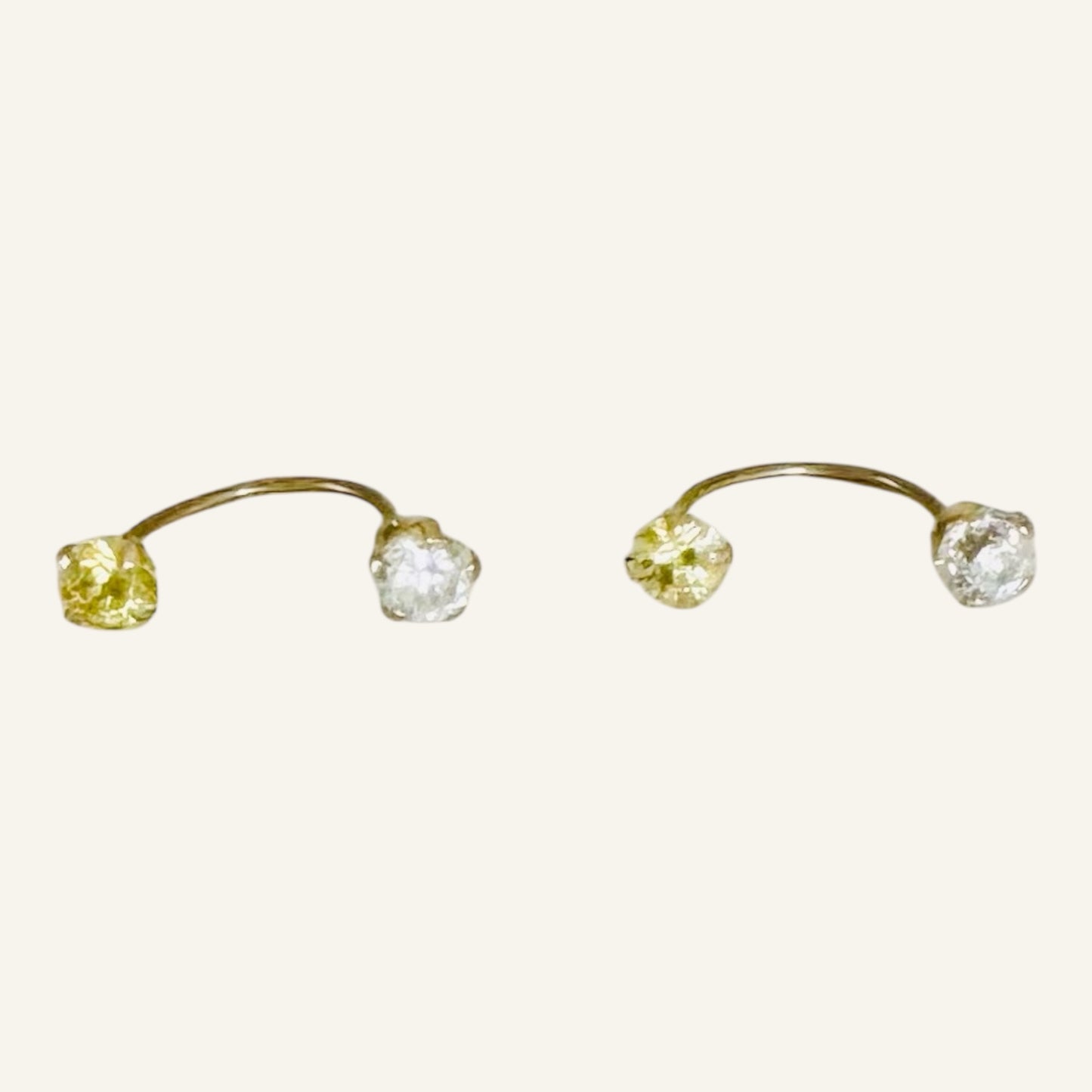 Curve Ear Jacket Earrings 3mm