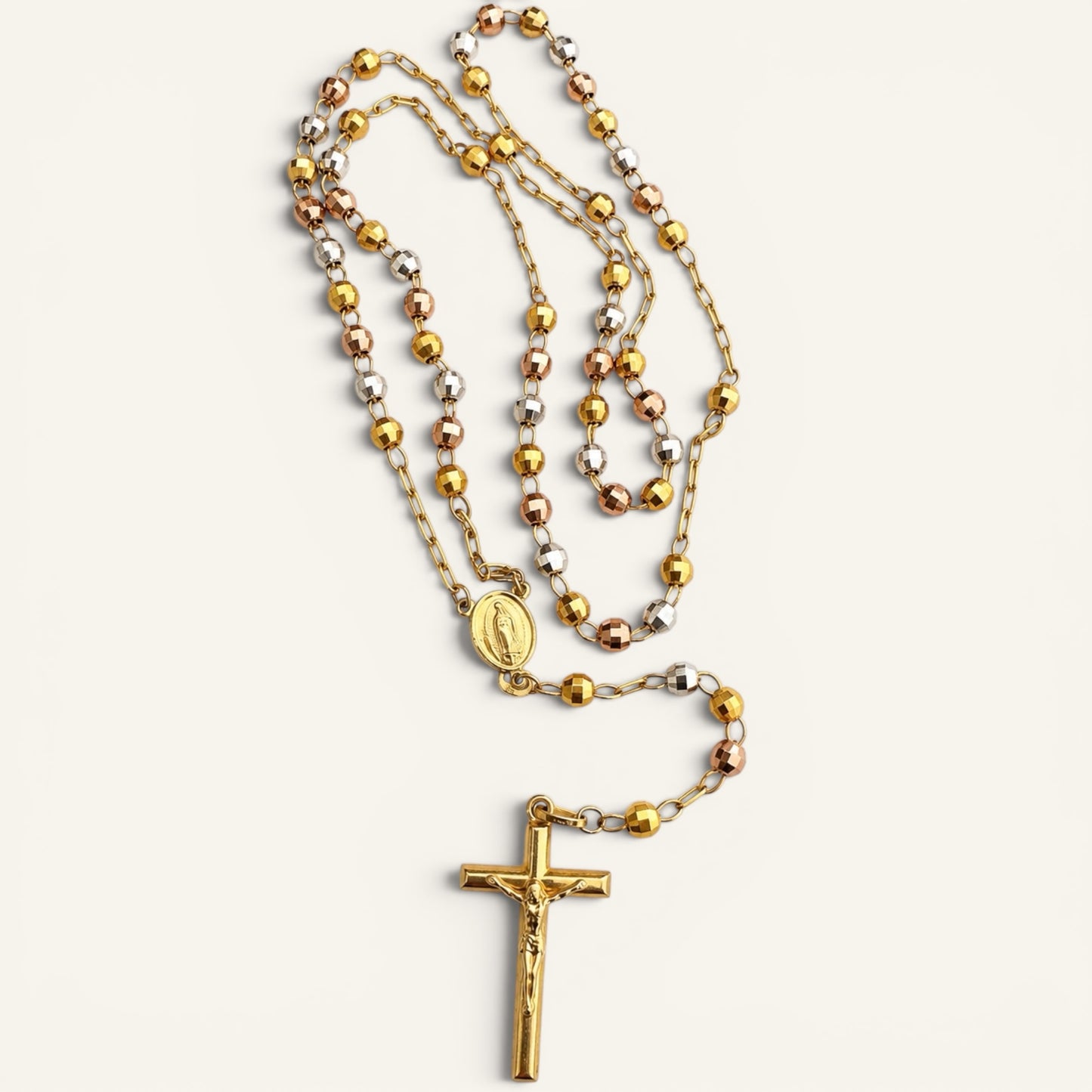 Serene Grande Faceted Rosario Necklace