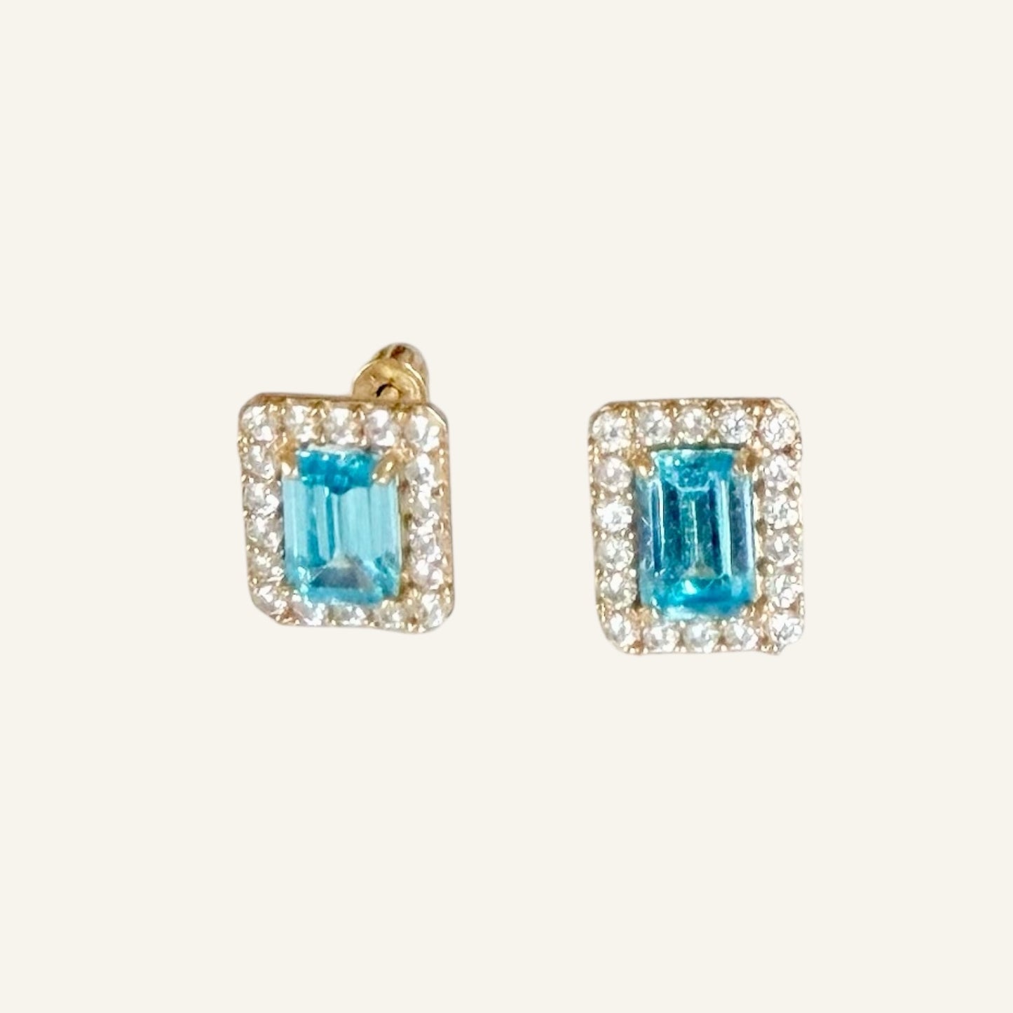 Radiant Halo Petite Stud Earrings