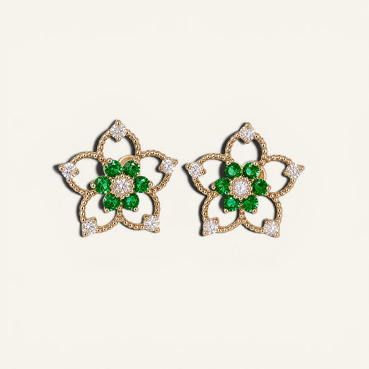 Floral Star Stud Earrings