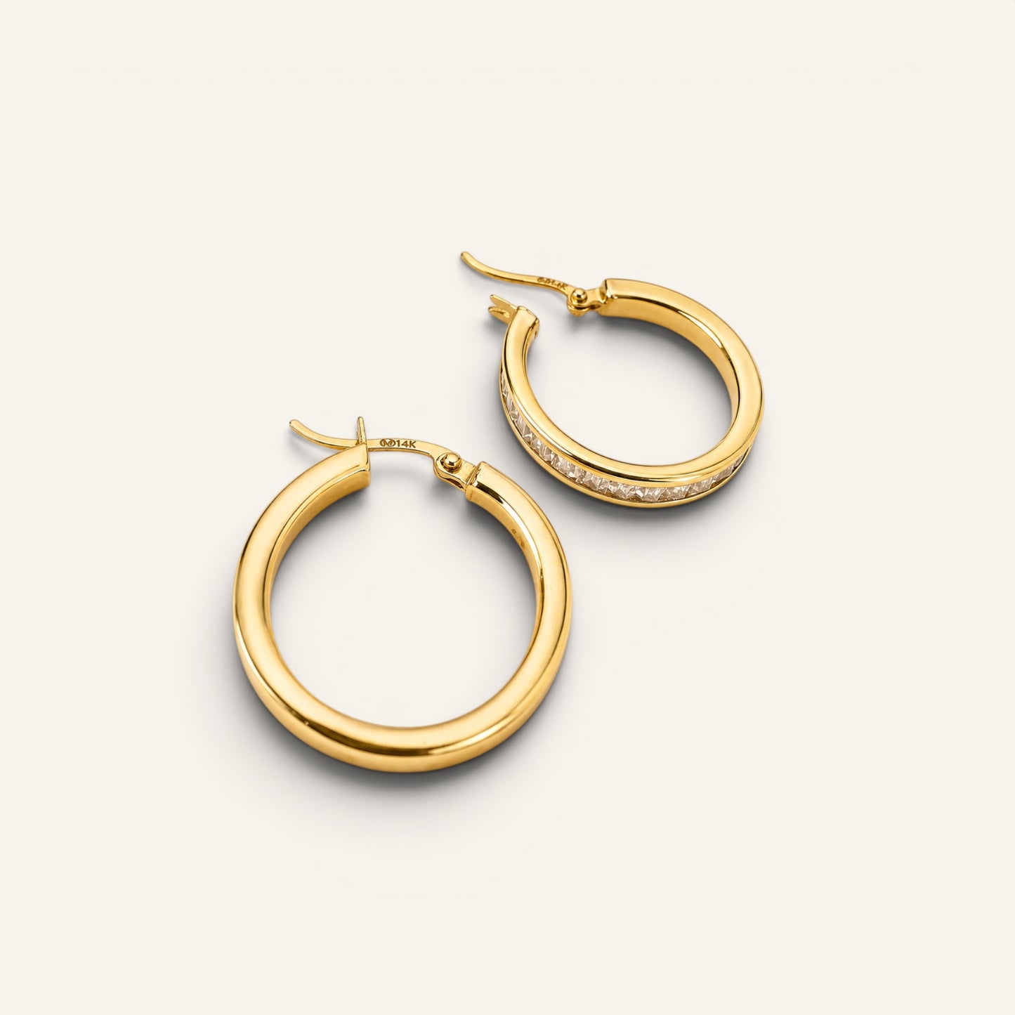 Eternal Baguette Hoop Earrings