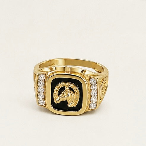 Aureo Noir Signet Ring