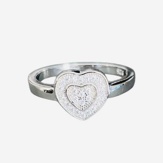 .925 Sterling Silver Heart Ring