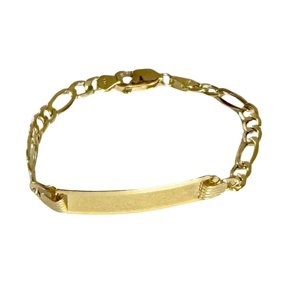Buy 10k Gold Rollie Oyster Name Engrave Tag Chain Link Bracelet for Baby  Online in India - Etsy