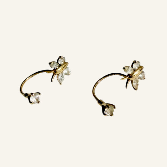 Butterfly Ear Jacket Earrings
