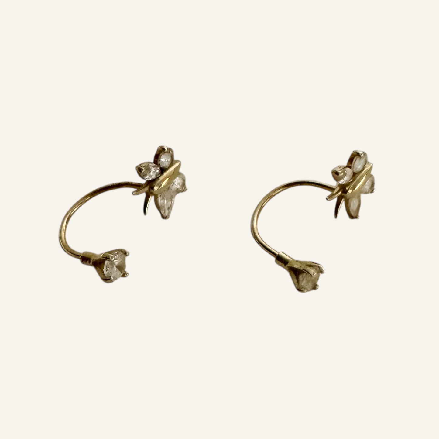 Butterfly Ear Jacket Earrings