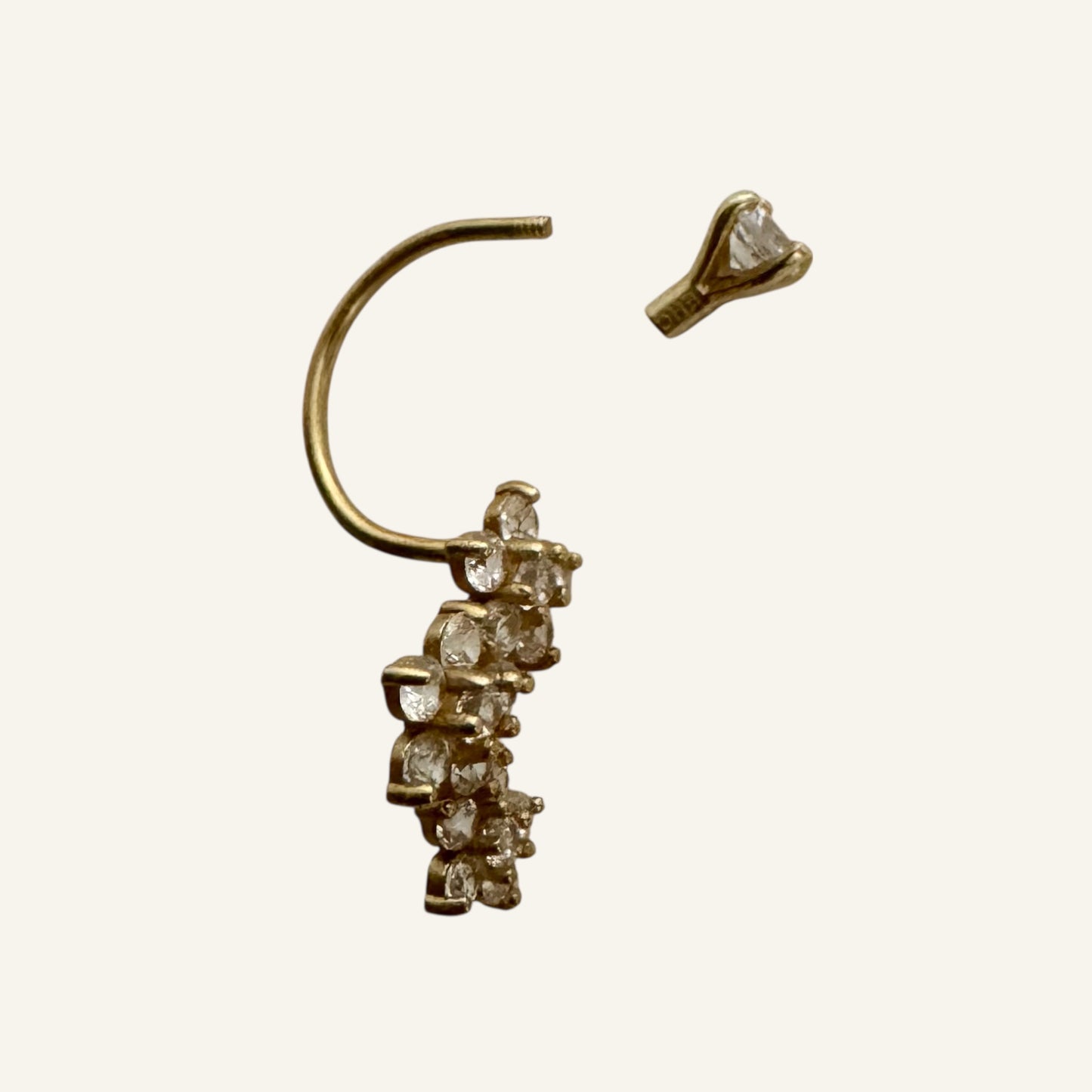 Floral Ear Jacket Earrings