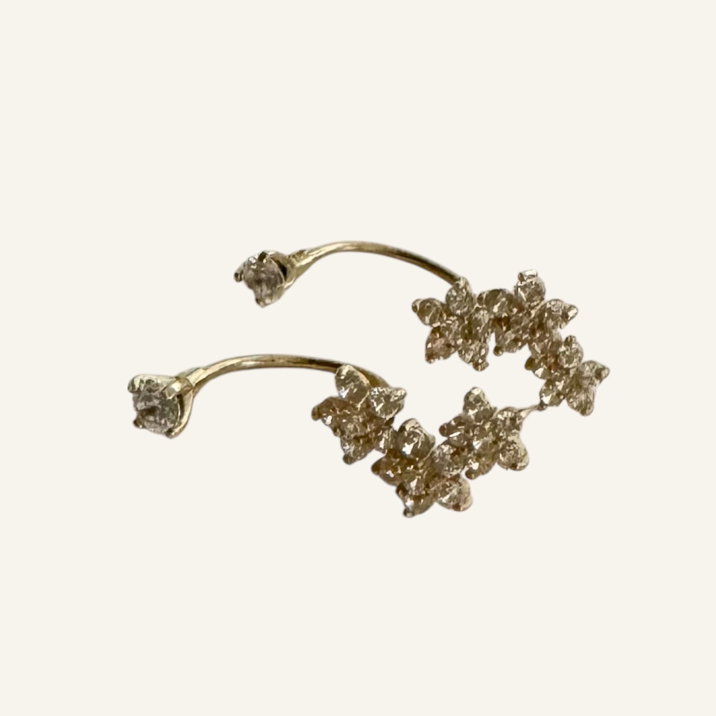 Floral Ear Jacket Earrings