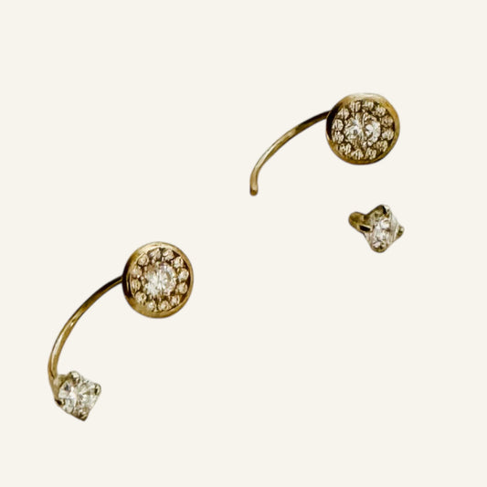 Radiant Circle Ear Jacket Earrings