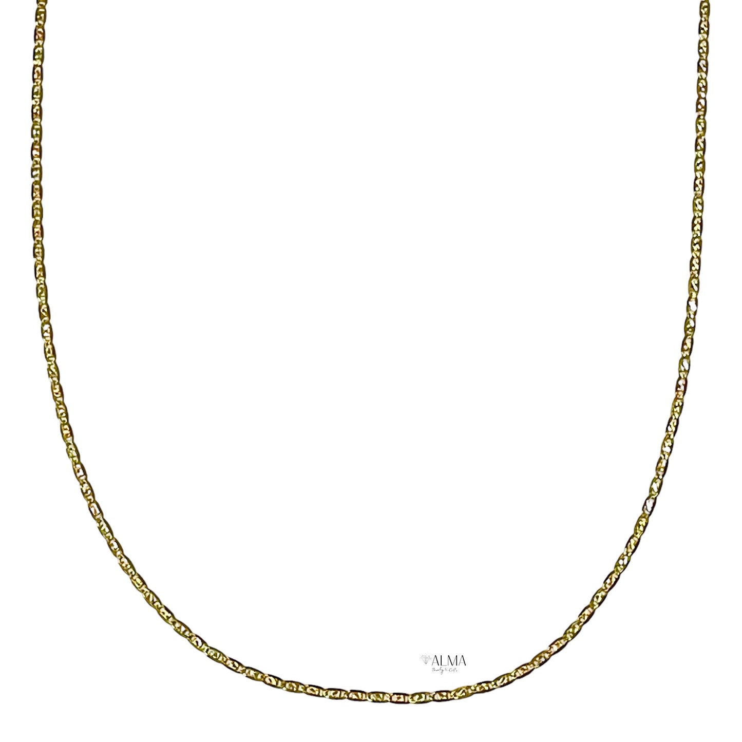 14K Tri-color Gold Valentino Chain 1.5mm