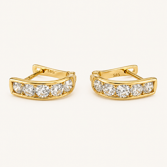 Curved Pavé Hug Earrings