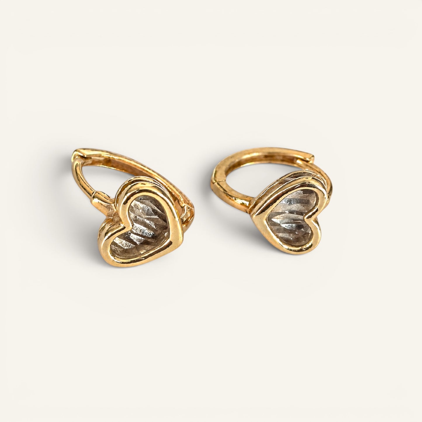 Heart Huggie Earrings