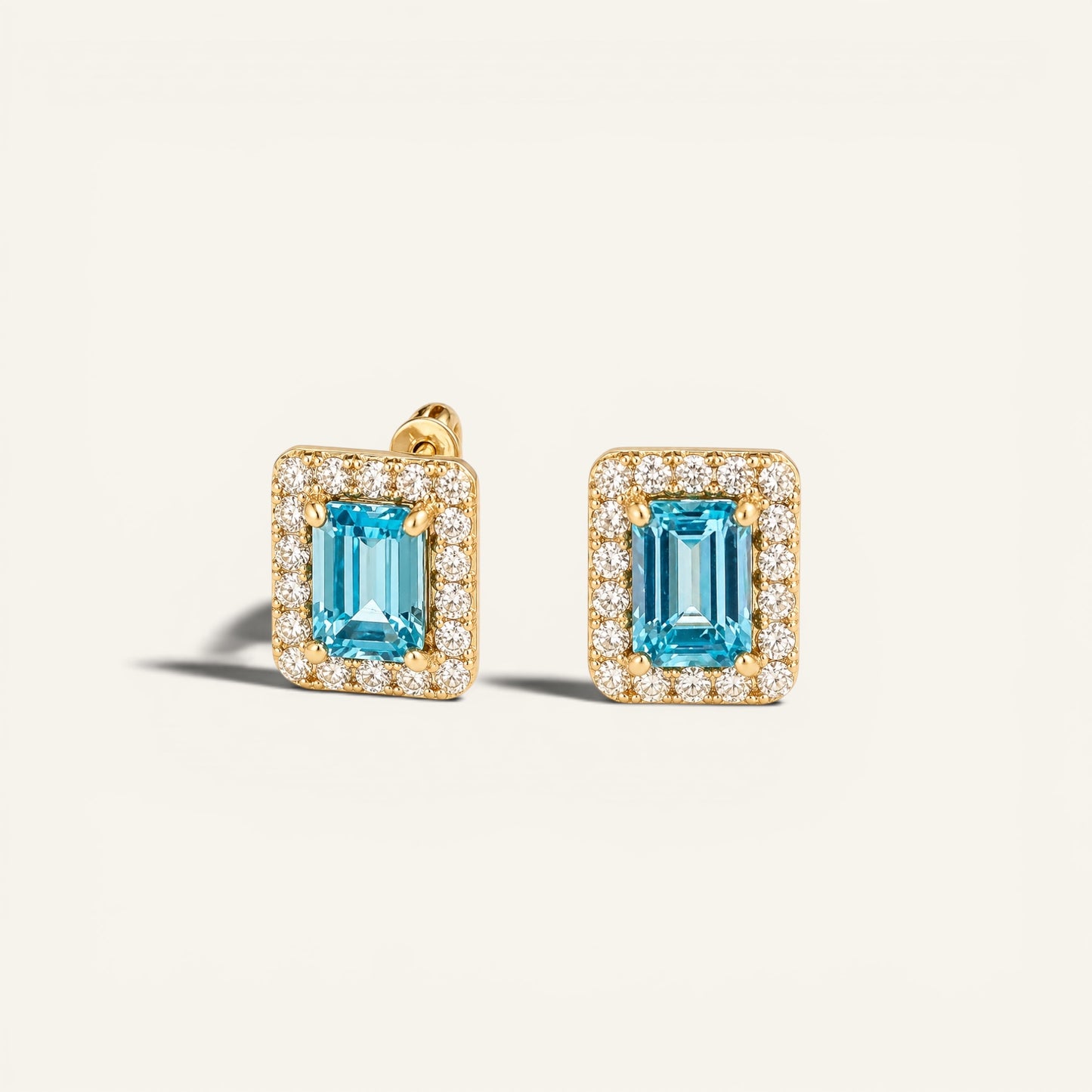 Radiant Halo Classic Stud Earrings