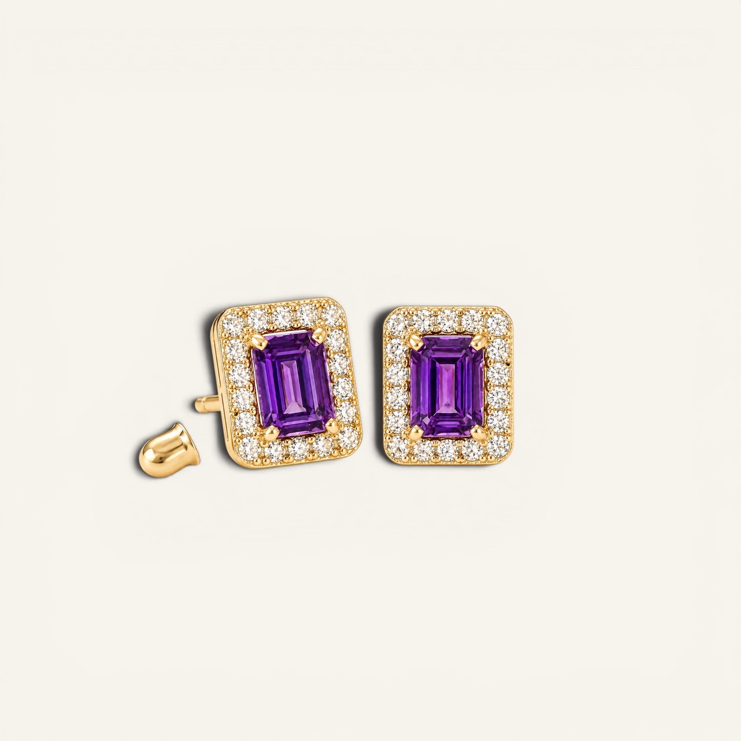Radiant Halo Classic Stud Earrings