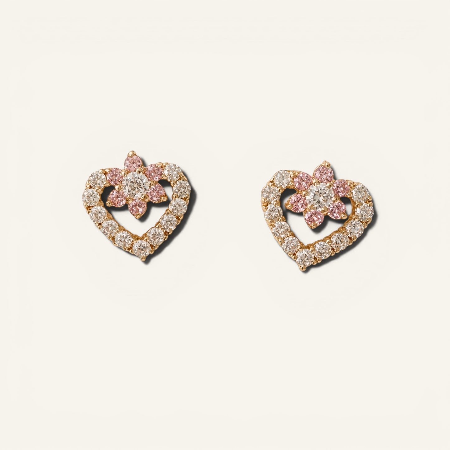 Blooming Heart Stud Earrings