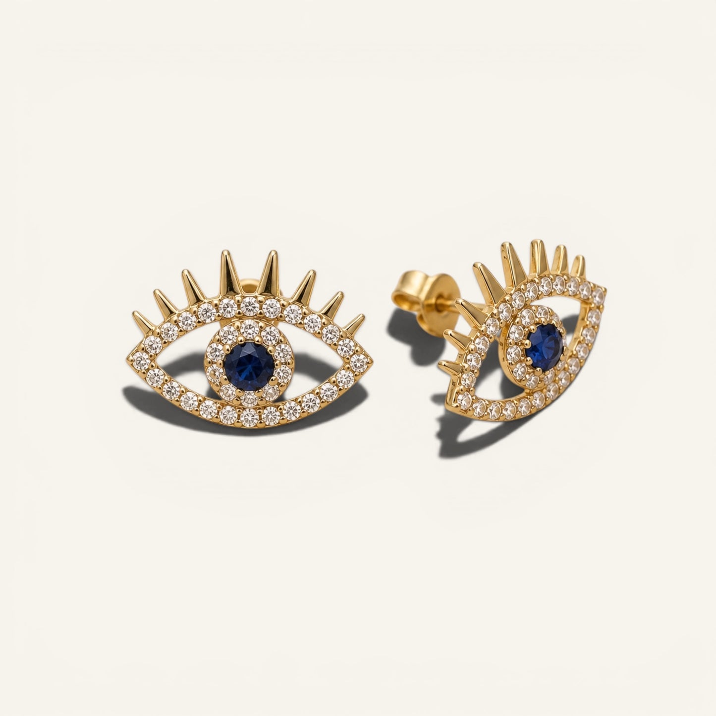 Guardian Eye Stud Earring . 14K