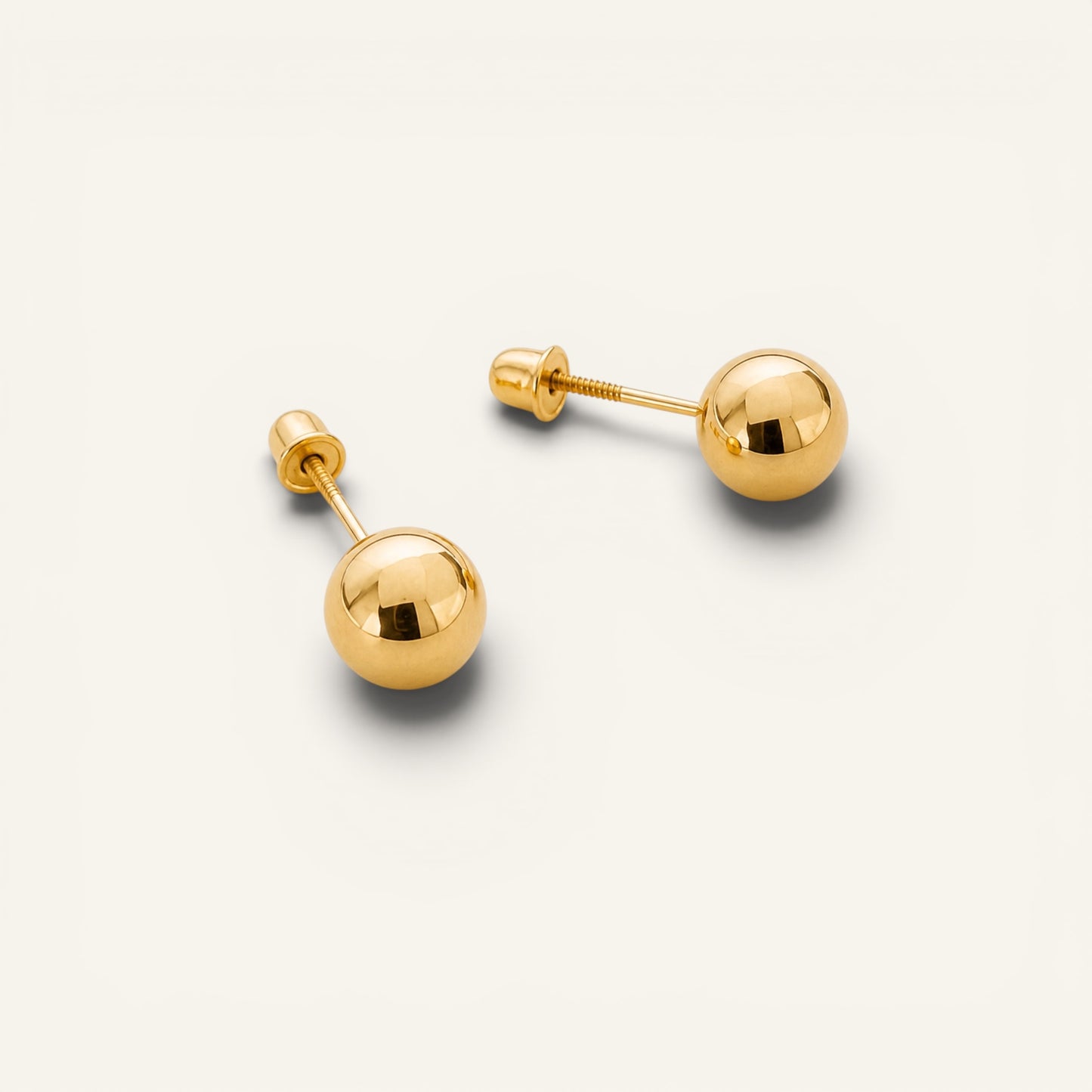 Gold Ball Stud Earrings