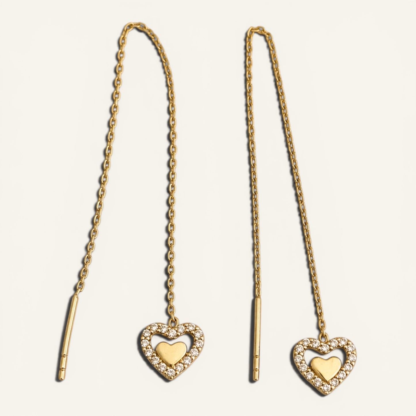 Eternal Heart Threader Earrings