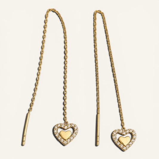 Eternal Heart Threader Earrings