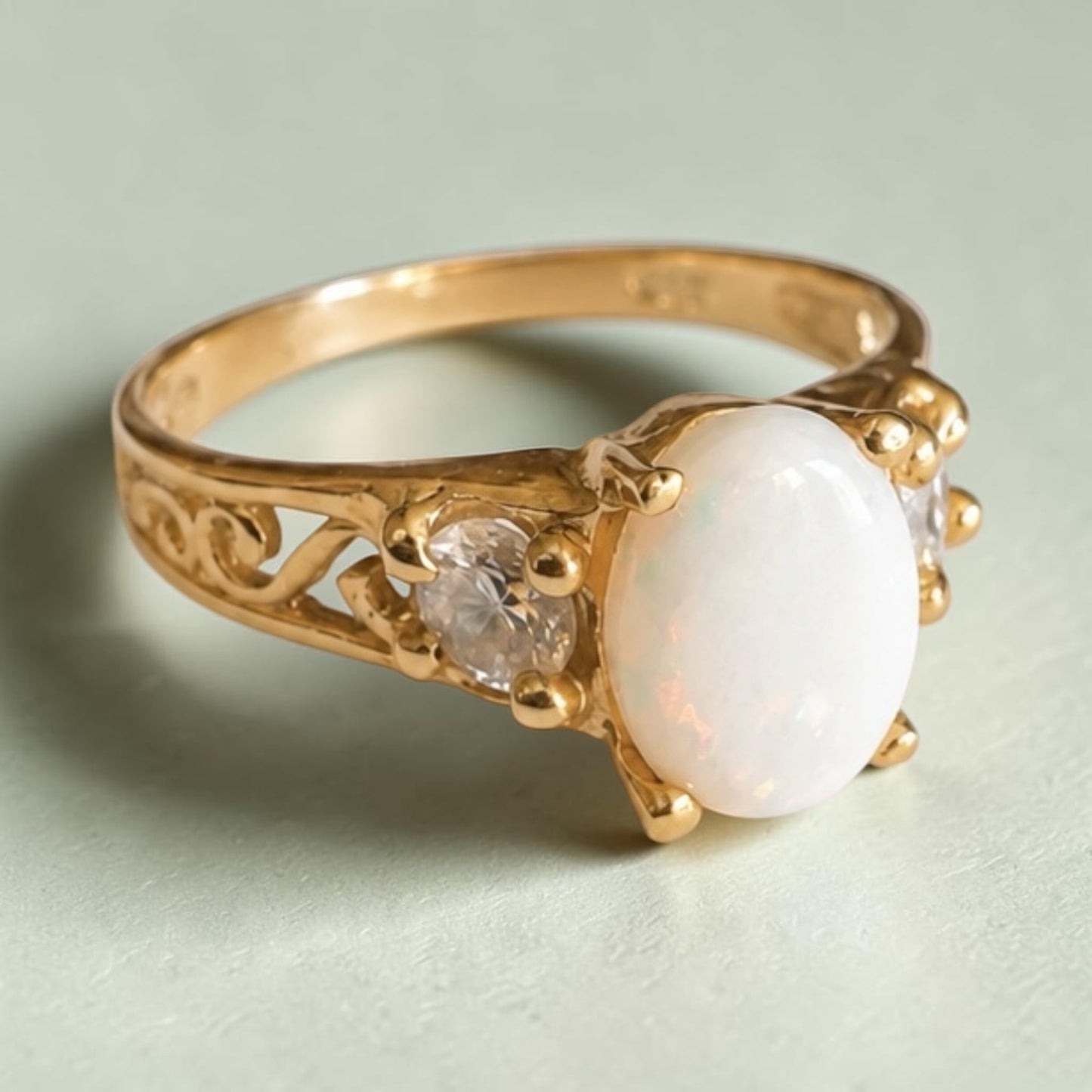 Lunaria Opal Ring