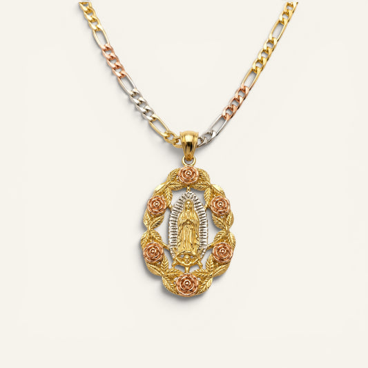 Guadalupe Sanctuary Rose Garland Pendant