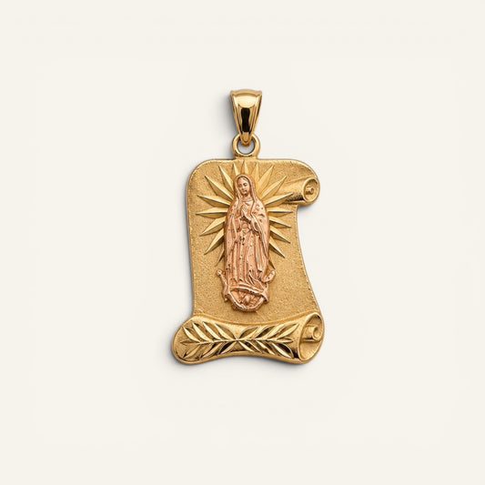 Guadalupe Sanctuary Scroll Pendant
