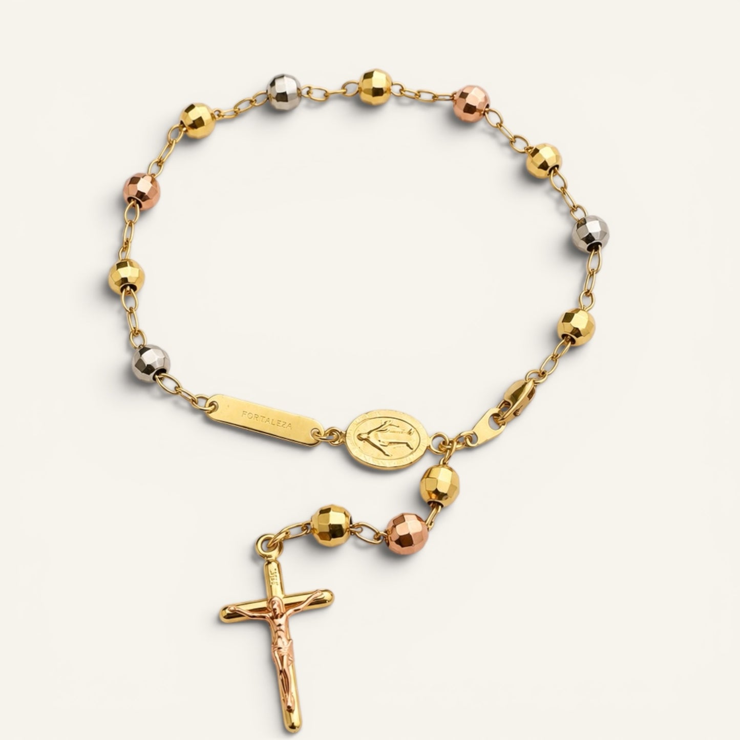 Serene Grande Faceted Rosario Bracelet