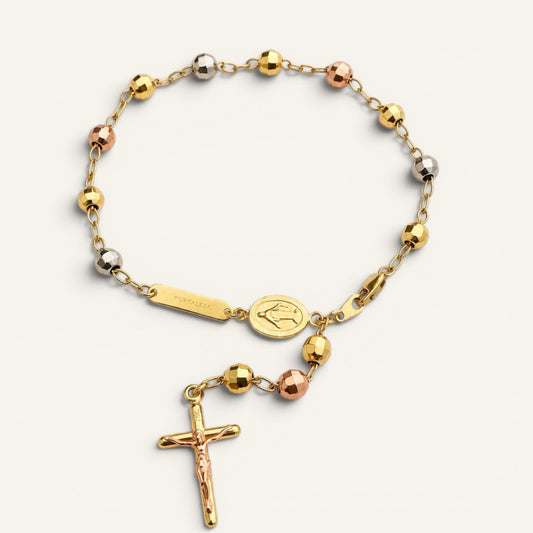 Serene Grande Faceted Rosario Bracelet