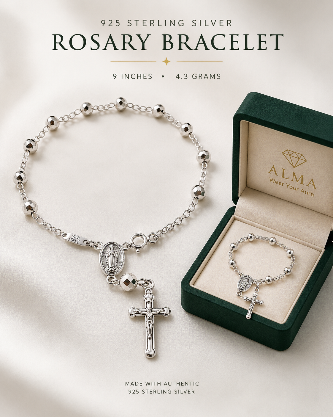Sanctuary Faceted Rosary Bracelet