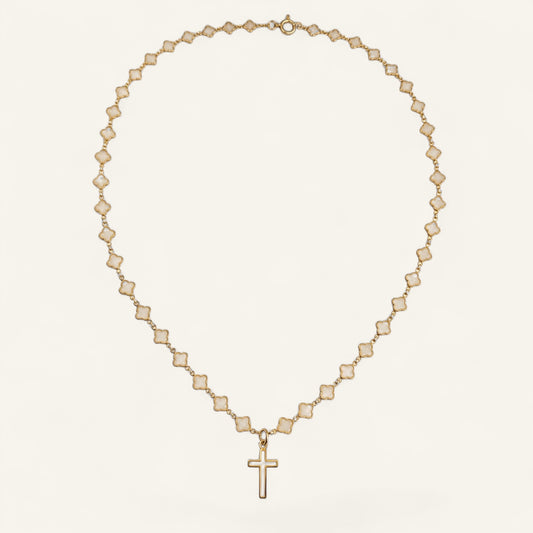 Collar de trébol en forma de cruz Santuario