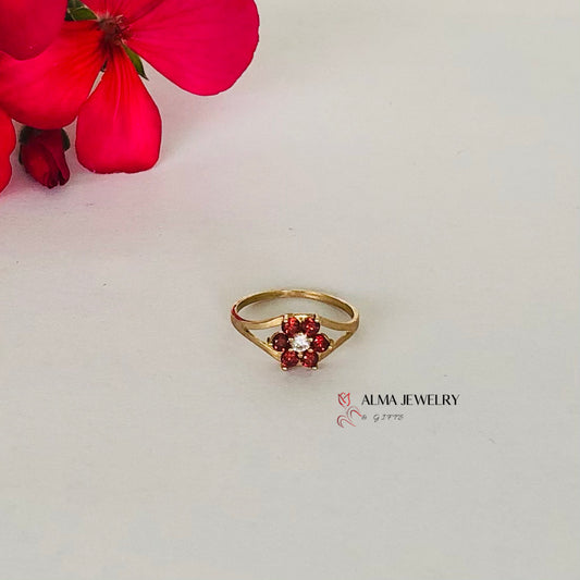 Baby girl flower 14K ring #4