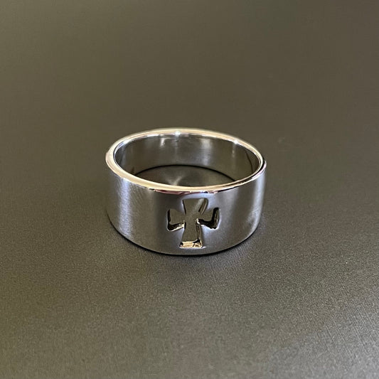Cross Silver Ring #9