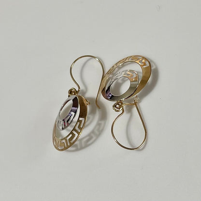 Greek key Circles Earring