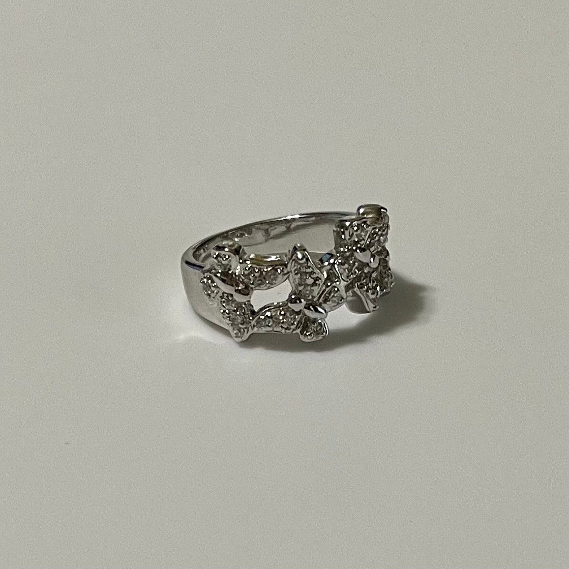 3-Butterflies Lady ring in Sterling Silver