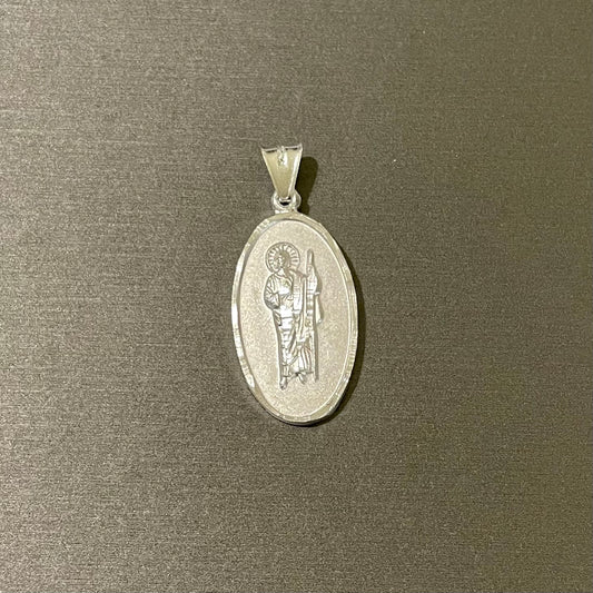 San Judas Charm, in .925 Sterling Silver