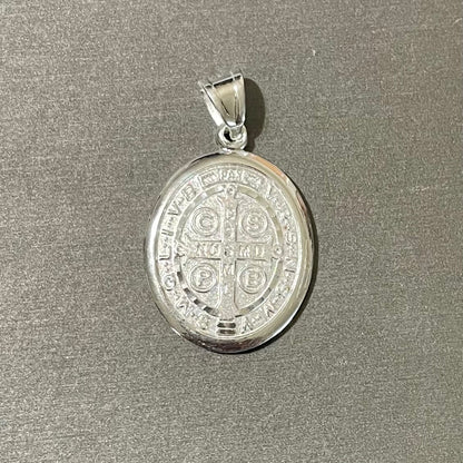 St. Benedict Charm, in .925 Sterling Silver