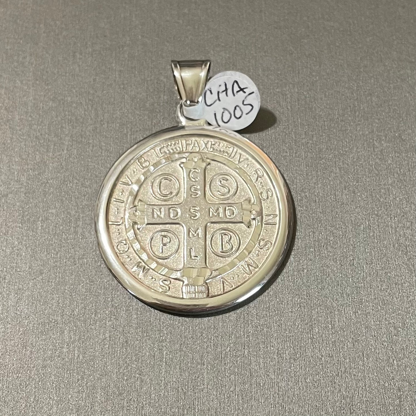 St. Benedict Charm, in .925 Sterling Silver
