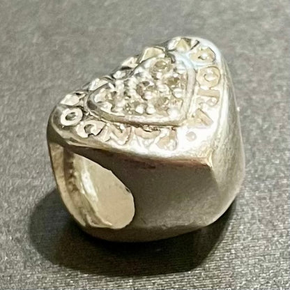 Surprise Heart Spacer Slide, in .925 Sterling Silver