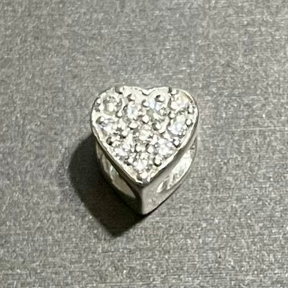 Shiny Heart Spacer Slide, in .925 Sterling Silver