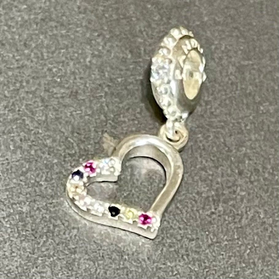 Heart Charm, in .925 Sterling Silver