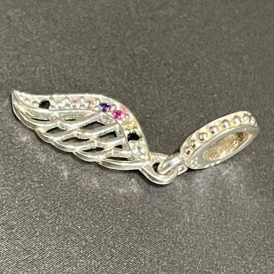 Wing Charm, in .925 Sterling Silver