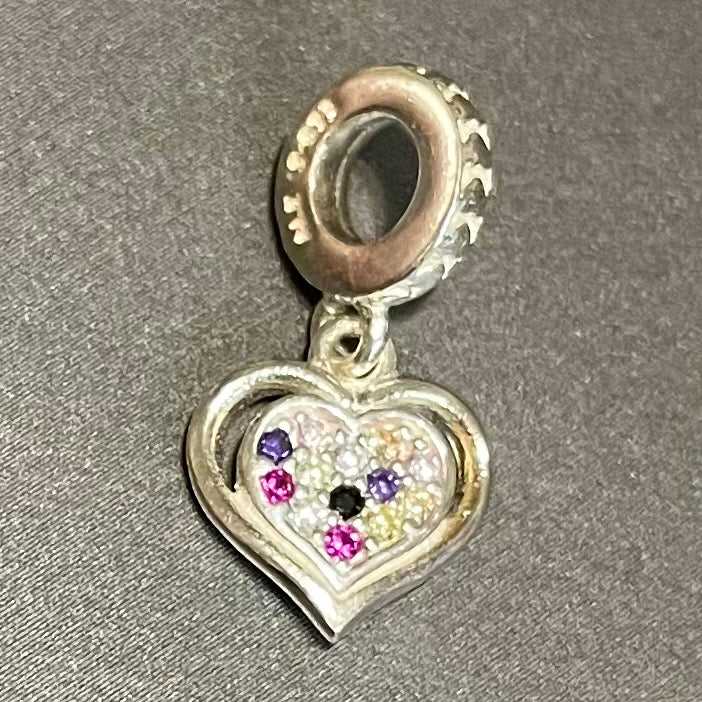 Heart Charm, in .925 Sterling Silver