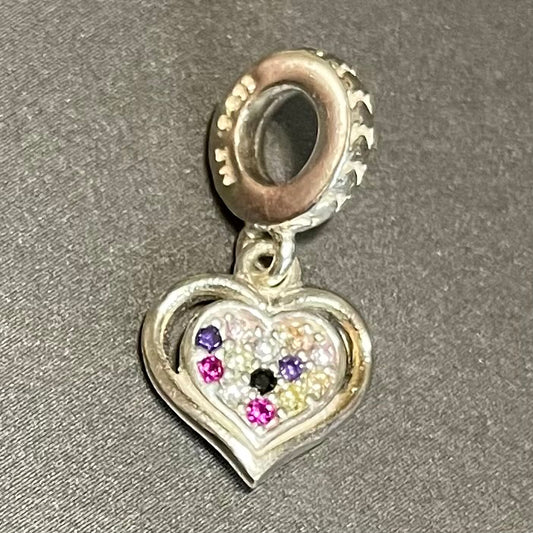 Heart Charm, in .925 Sterling Silver