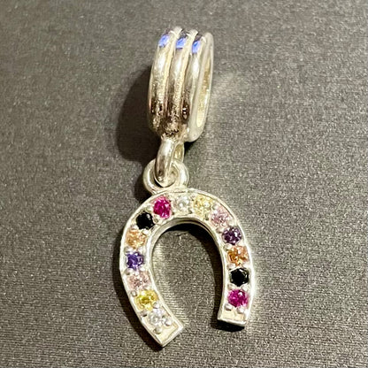 Horseshoe Charm .925 Sterling Silver