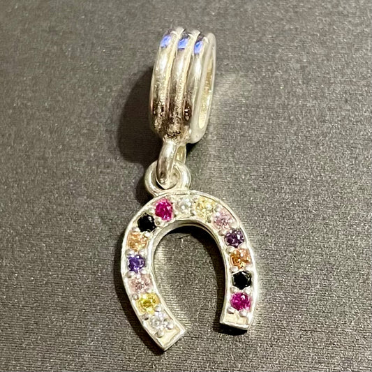 Horseshoe Charm .925 Sterling Silver