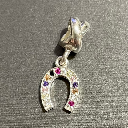 Horseshoe Charm .925 Sterling Silver