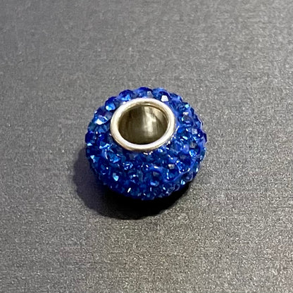 Sparkly Sphere Slide Spacer .925 Sterling Silver