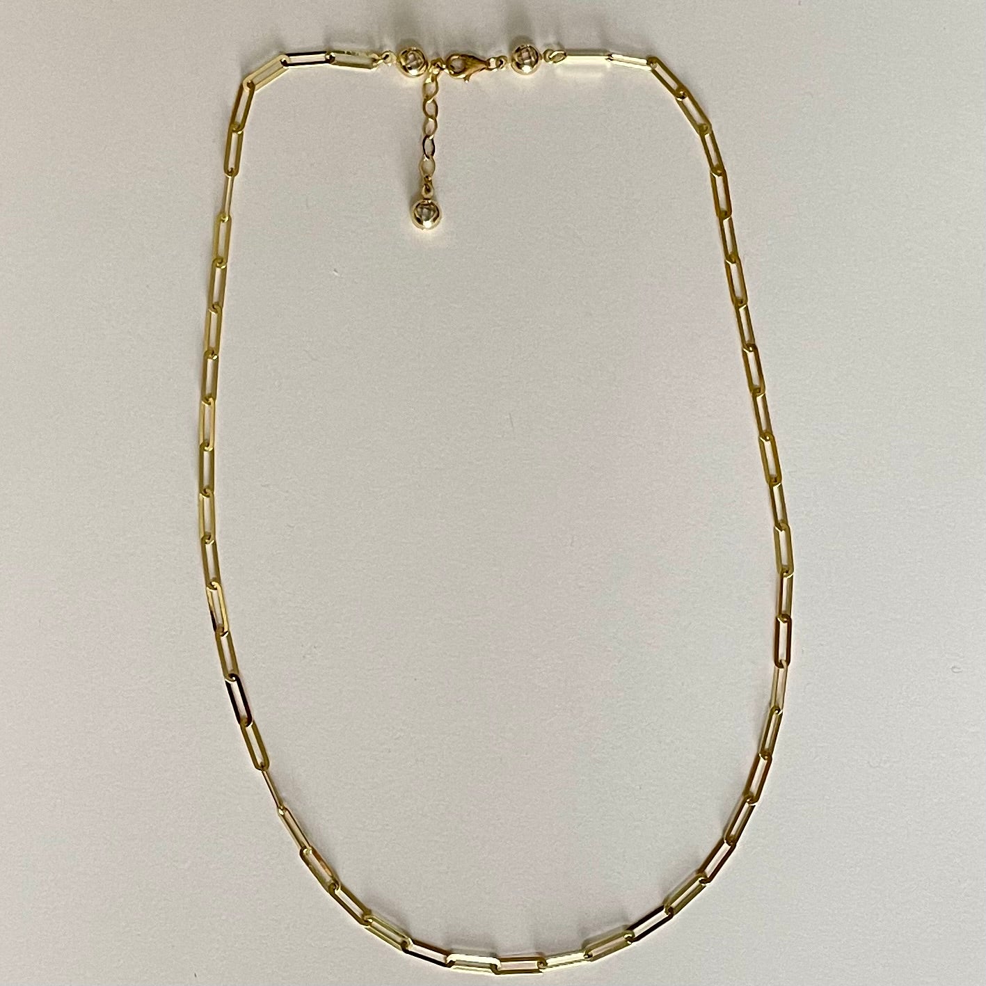 14K Gold Paperclip Necklace 2.9mm