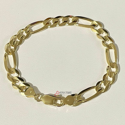 14K Gold Figaro Bracelet