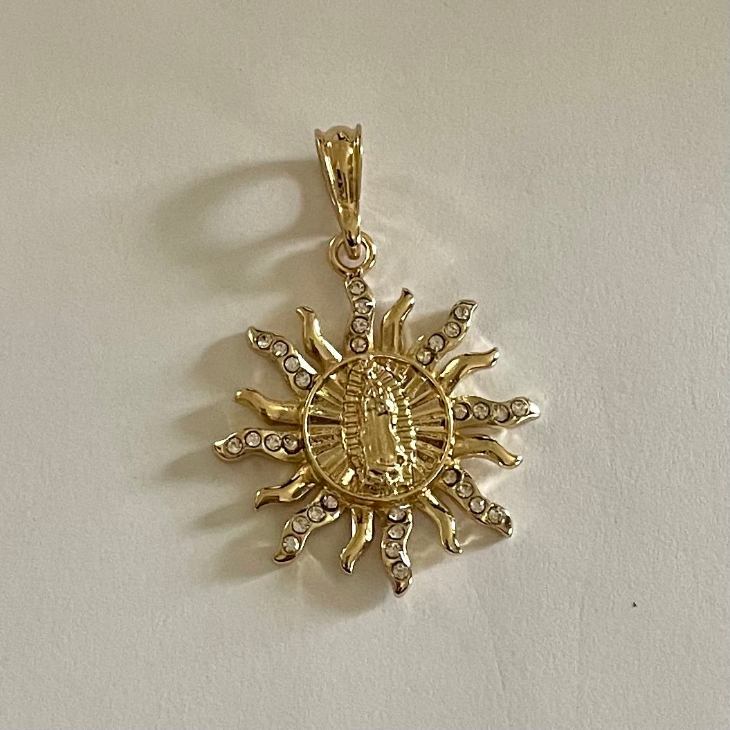 Sun pendant 18K Gold Plated
